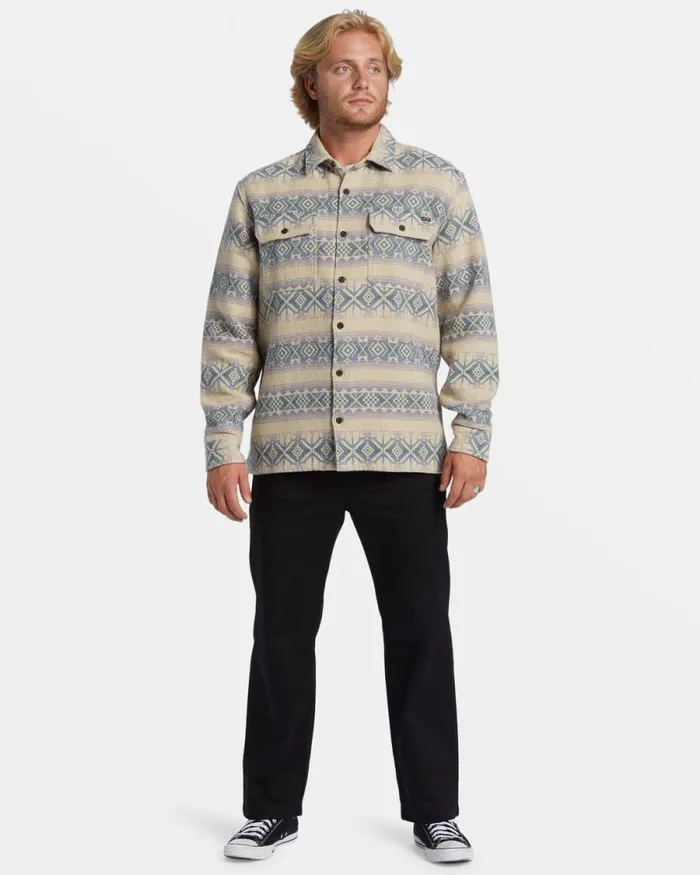 Billabong Wave Washed Essentials Offshore Jacquard Flannel Long Sleeve Shirt Taupe 8211 Men Billabong Wave Washed Essentials Offshore Jacquard Flannel Long Sleeve Shirt Taupe 8211 Men