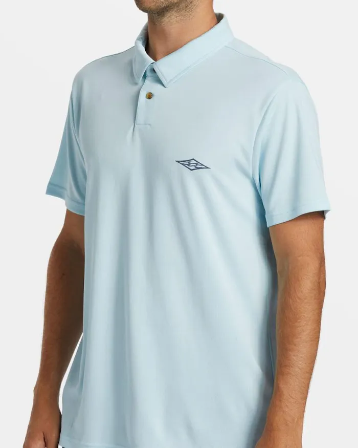 Billabong Wave Washed Essentials Offshore Short Sleeve Polo Tshirt Coastal 8211 Men