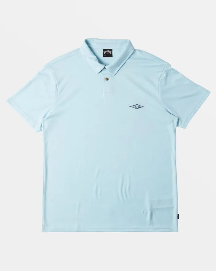 Billabong Wave Washed Essentials Offshore Short Sleeve Polo Tshirt Coastal 8211 Men