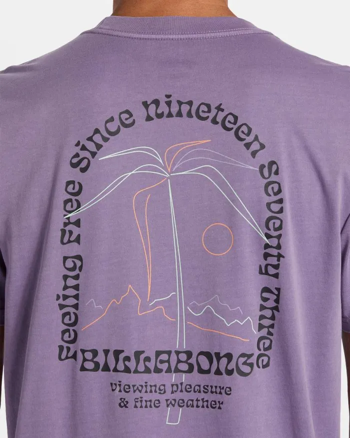 Billabong Wave Washed Essentials Vacay TShirt Dusty Grape 8211 Men