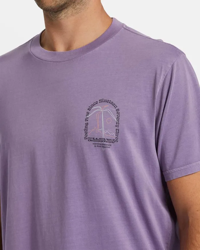 Billabong Wave Washed Essentials Vacay TShirt Dusty Grape 8211 Men