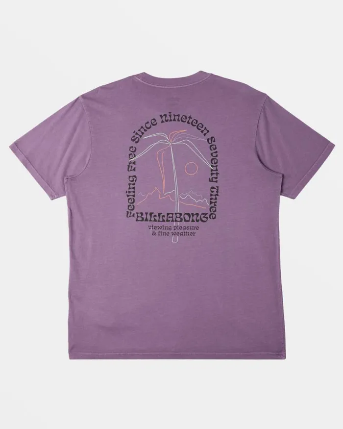 Billabong Wave Washed Essentials Vacay TShirt Dusty Grape 8211 Men