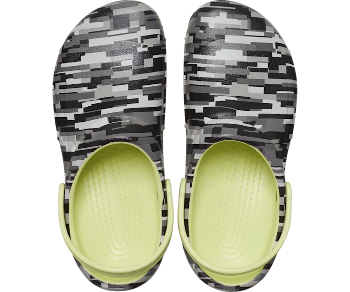 Bistro Graphic Work Clog Black Lime Men Crocs Clogs