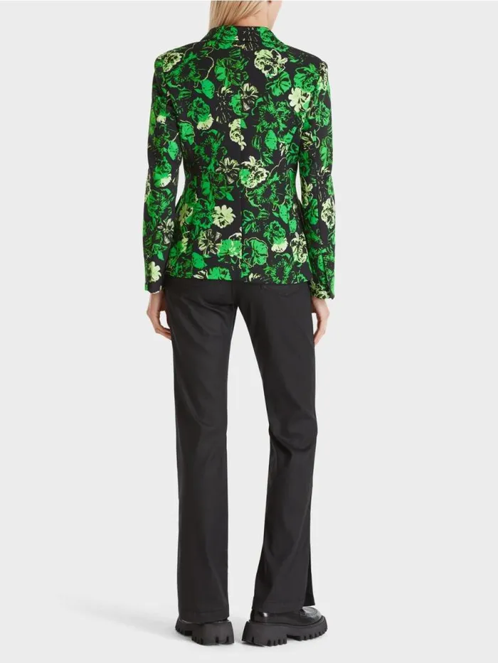 Blazer Damen Marc Cain Blazer Mit Flower Print Dark Apple Green