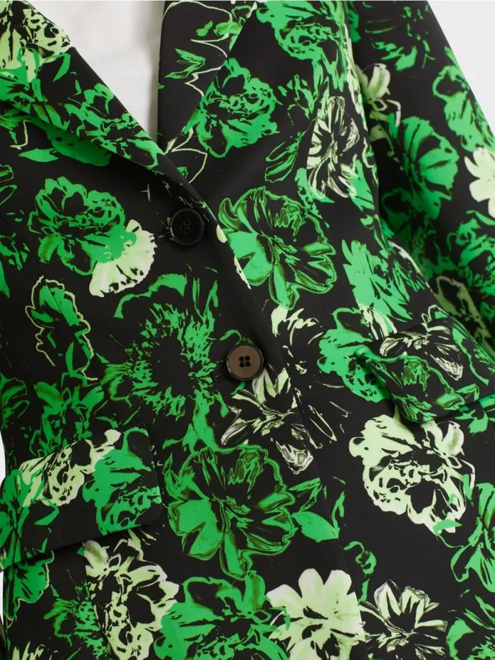 Blazer Damen Marc Cain Blazer Mit Flower Print Dark Apple Green