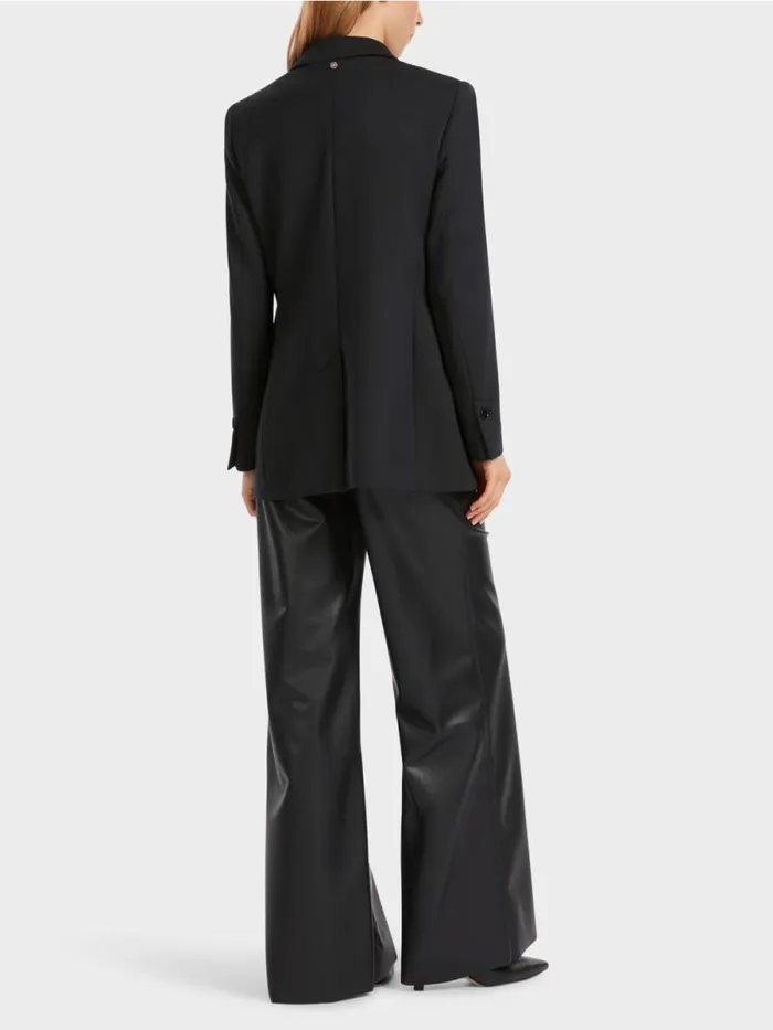 Blazer Damen Marc Cain Figurnaher Blazer Mit Ziertaschen Black