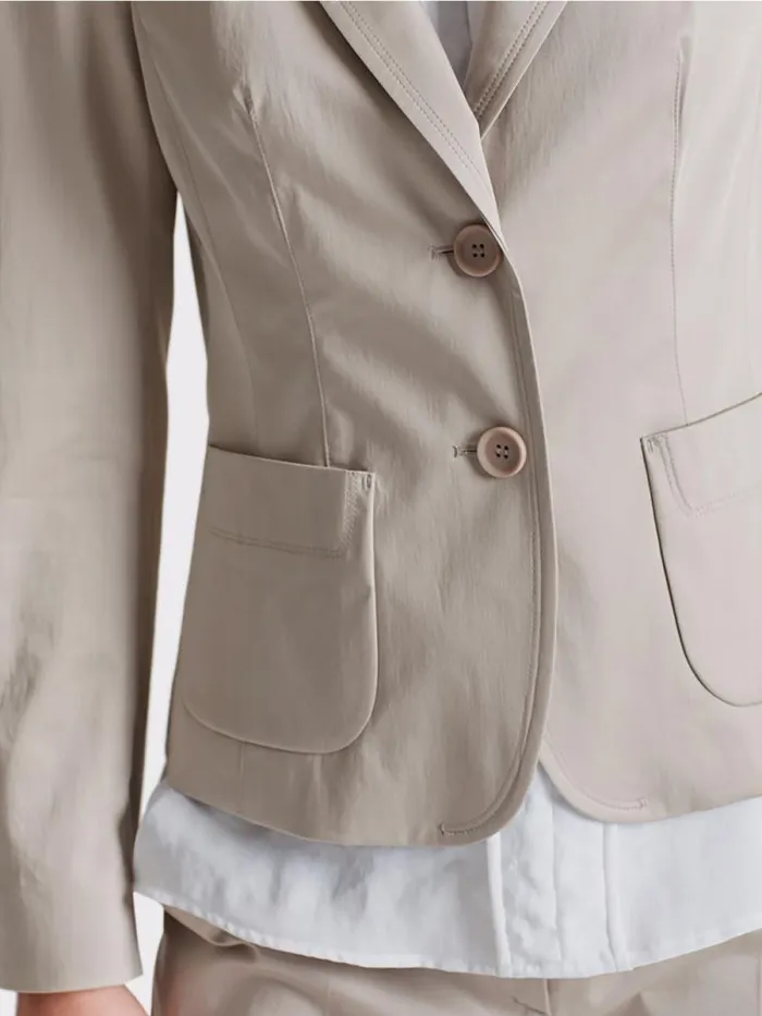 Blazer Damen Marc Cain Stretchiger Blazer Simply Taupe