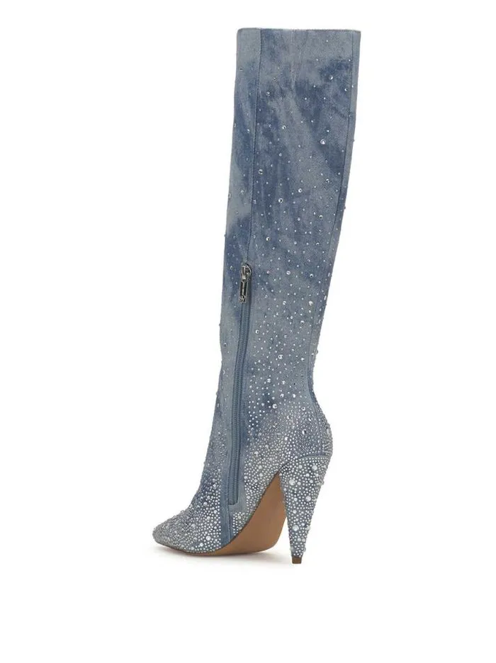 Boots and Booties Shoes Jessica Simpson Maryeli Embellished Boot In Tie Dye Denim