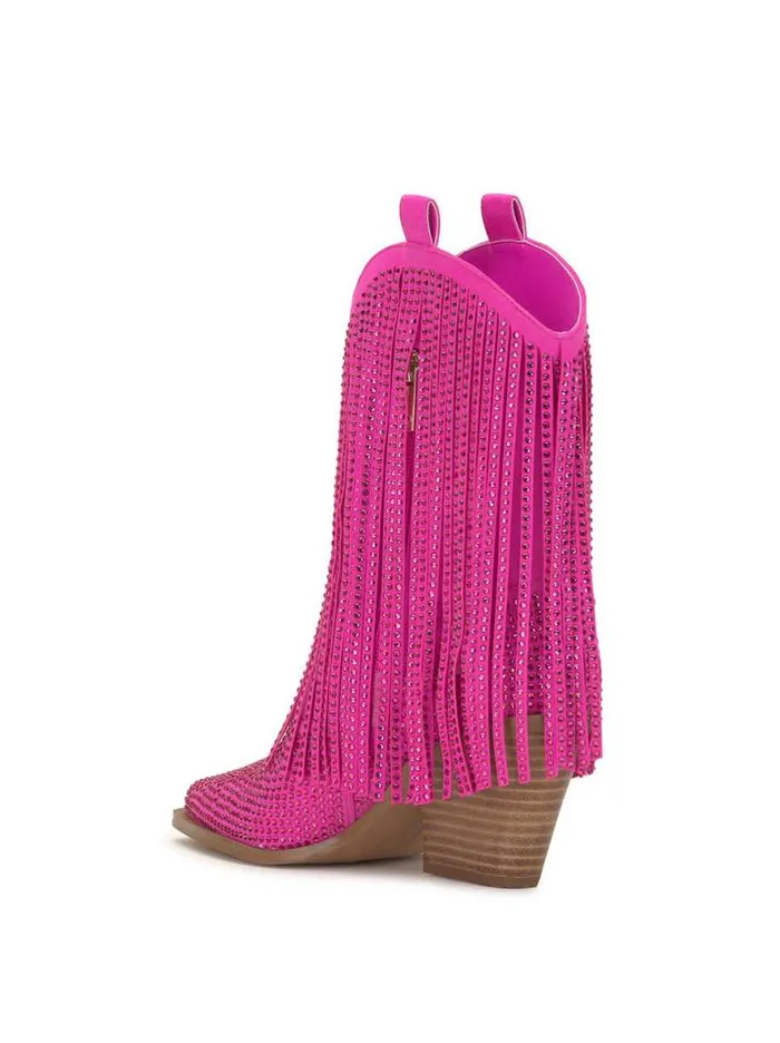 Boots and Booties Shoes Jessica Simpson Paredisa Fringe Bootie In Valley Pink