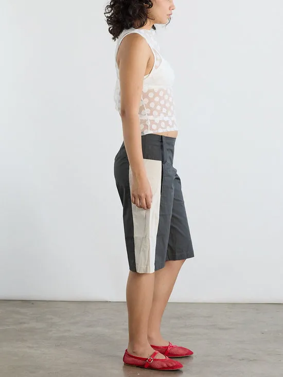 Bottoms Women Lisa Says Gah Paneles Short Charcoal Stripe