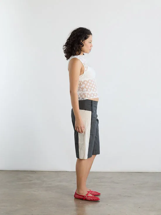 Bottoms Women Lisa Says Gah Paneles Short Charcoal Stripe