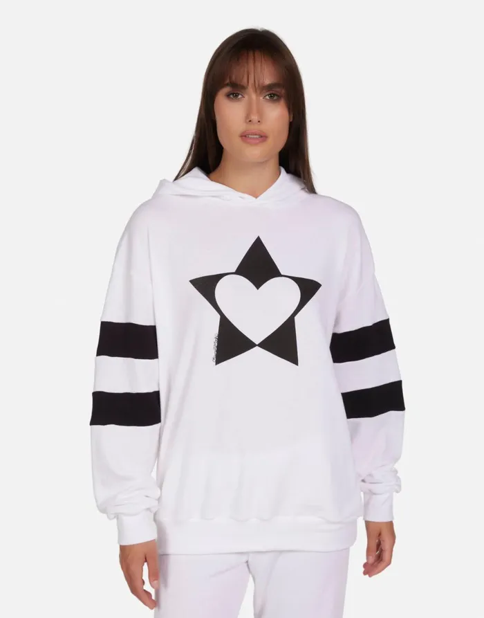 Breezy Love Star Whiteblack Women039s Lauren Moshi Hoodies