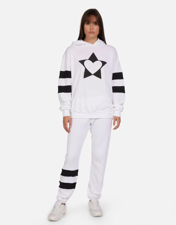 Breezy Love Star Whiteblack Women039s Lauren Moshi Hoodies