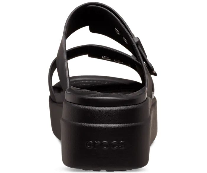 Brooklyn Buckle Black Women Crocs Sandals