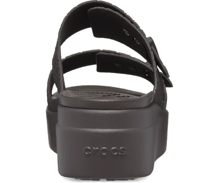 Brooklyn Croco Buckle Espresso Women Crocs Sandals