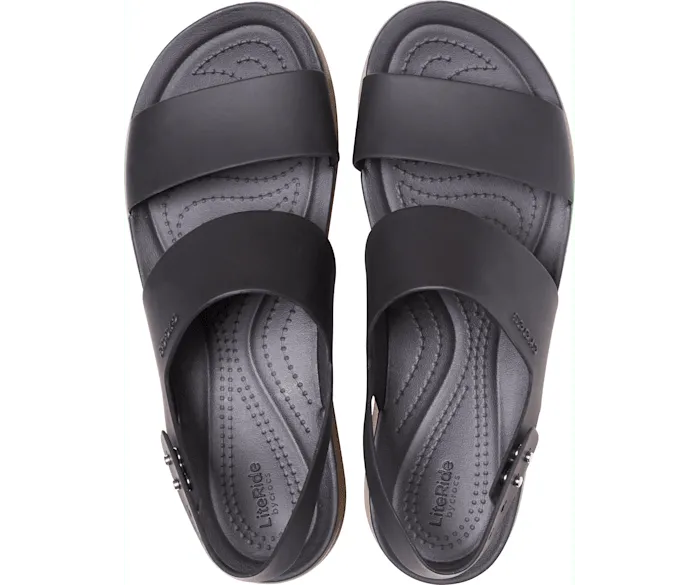 Brooklyn Low Wedge Black Mushroom Women Crocs Slides