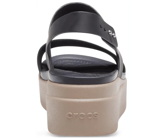 Brooklyn Low Wedge Black Mushroom Women Crocs Slides