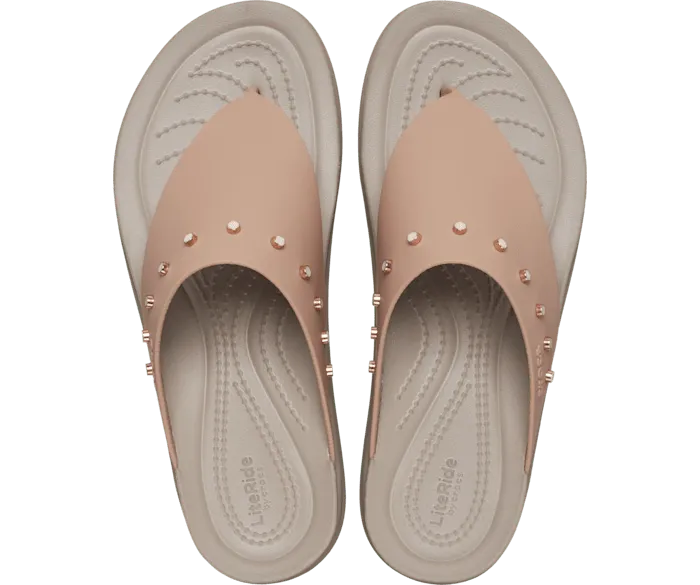 Brooklyn Studded Flip Cork Mushroom Women Crocs Platforms 038 Wedges