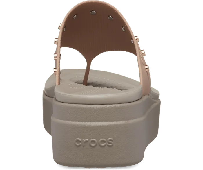 Brooklyn Studded Flip Cork Mushroom Women Crocs Platforms 038 Wedges