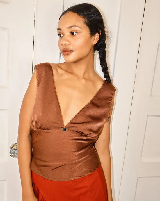 Celia Top Chocolate Tops Lisa Says Gah Women