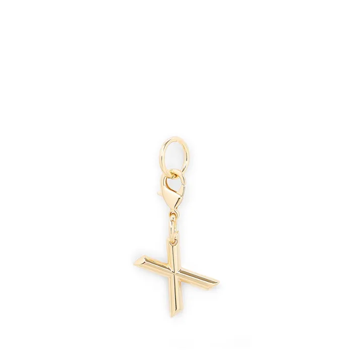 Charm Letter X Gold Color Women Lancel Key Ring