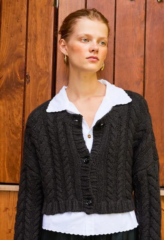 Ciao Lucia Cardigans Berta Gray Cotton Cardigan 8211 Women