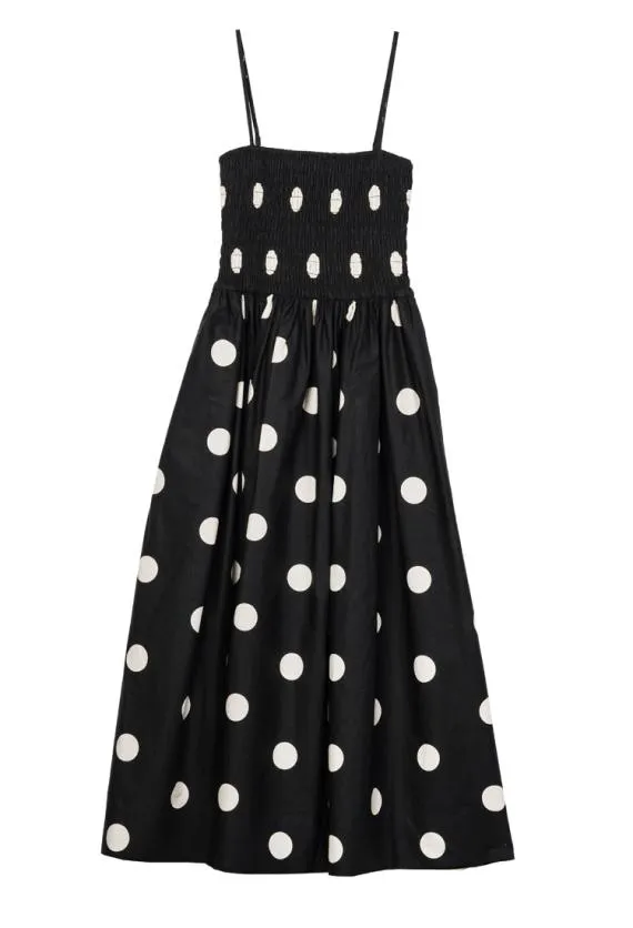 Ciao Lucia Long Dresses Mael Smocked Polka Dot Midi Dress 8211 Women