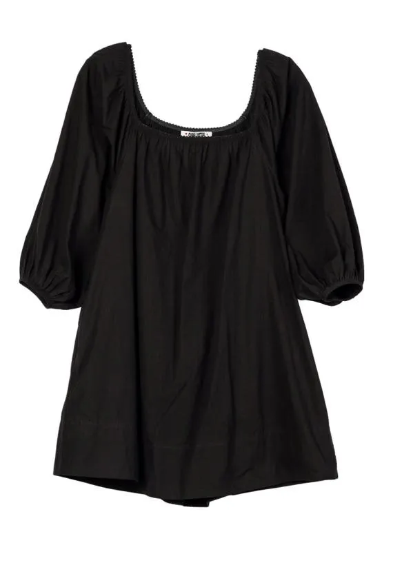 Ciao Lucia Mini Dresses Dali Black Cotton Mini Dress 8211 Women