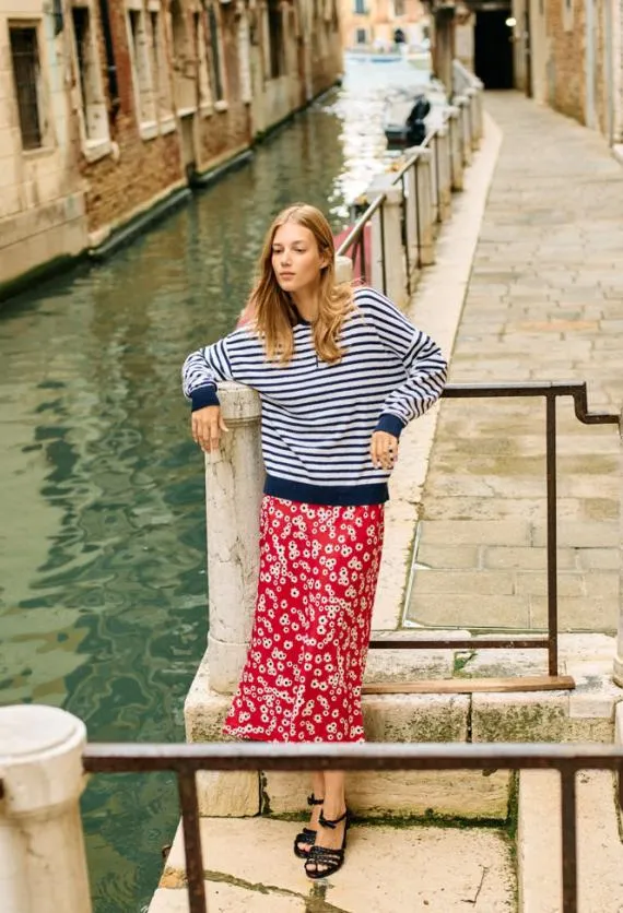 Ciao Lucia Pullovers Sidonie Navy White Stripe Pullover PreOrder 8211 Women