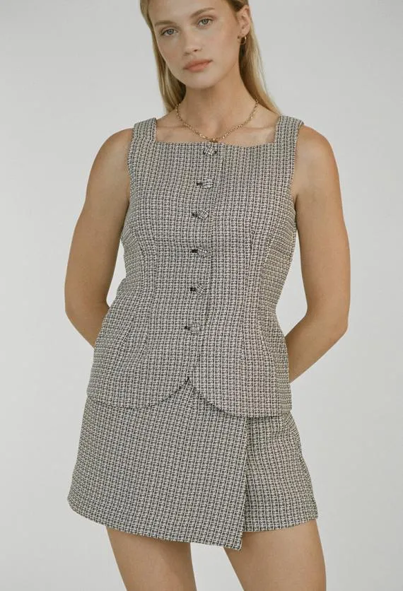 Ciao Lucia Sleeveless Tops Amira Top Tweed 8211 Women