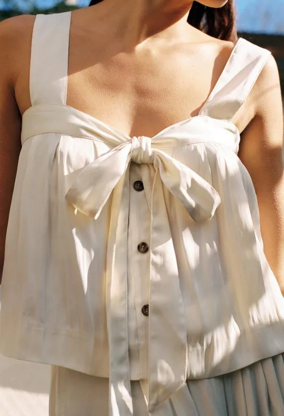 Ciao Lucia Sleeveless Tops Josefa Top Ivory 8211 Women