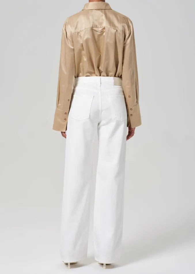 Citizens Of Humanity Annina High Rise Wide Leg 30034 In Soft White Women Jeans
