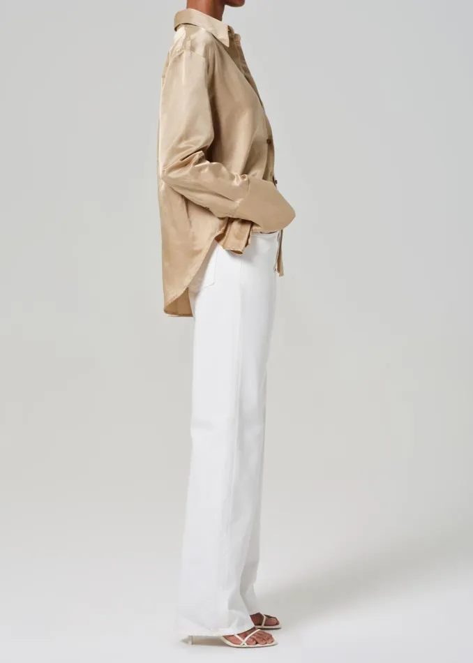 Citizens Of Humanity Annina High Rise Wide Leg 30034 In Soft White Women Jeans