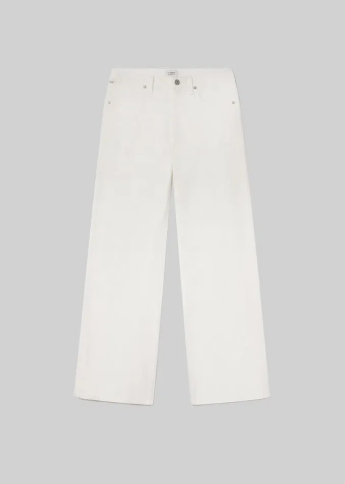 Citizens Of Humanity Annina High Rise Wide Leg 30034 In Soft White Women Jeans