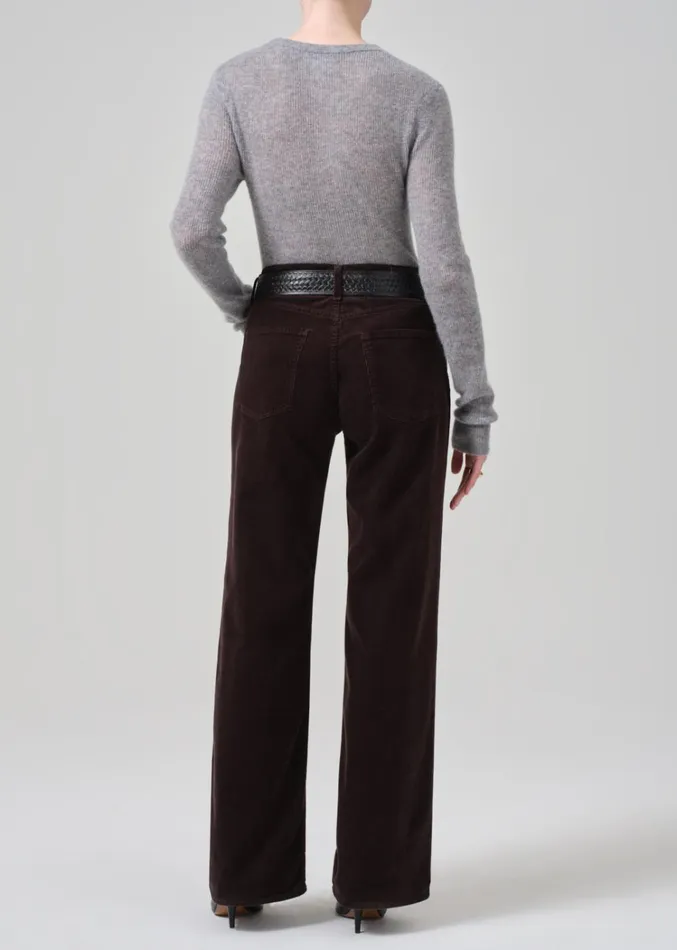 Citizens Of Humanity Annina High Rise Wide Leg 33034 Corduroy In Clove Women Pants