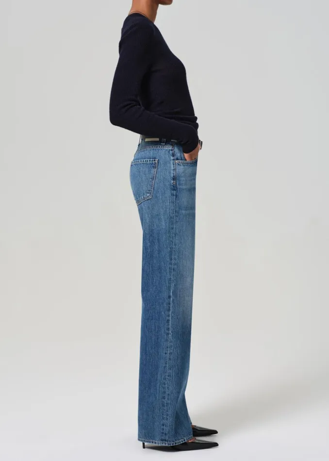 Citizens Of Humanity Annina High Rise Wide Leg 33034 In Sunland Women Jeans