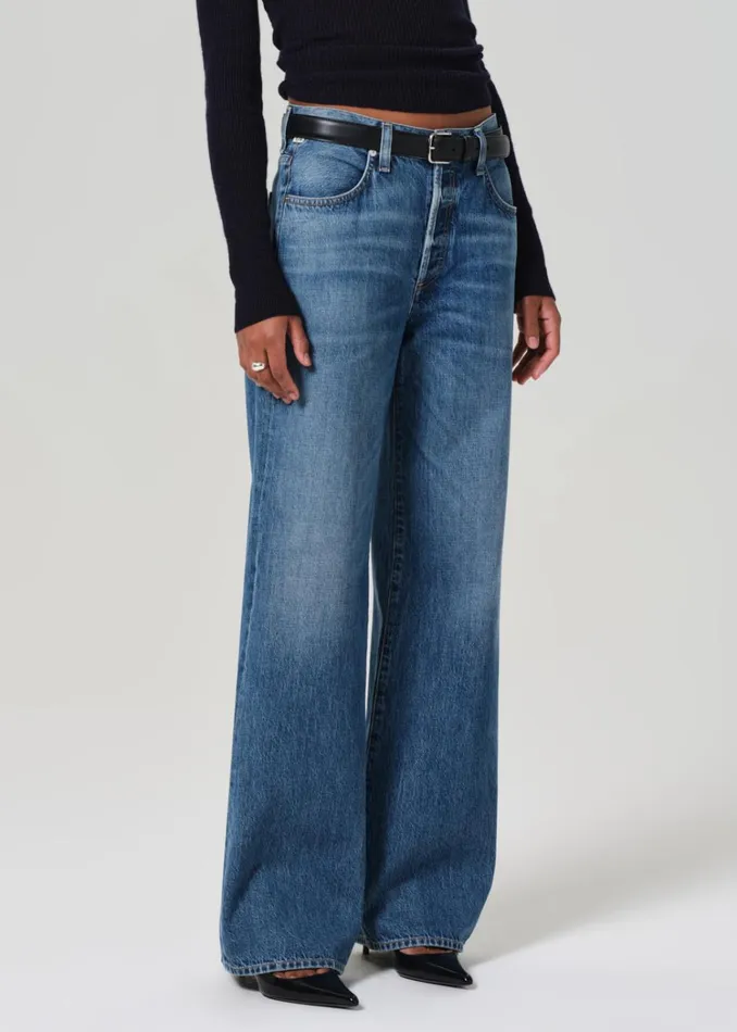 Citizens Of Humanity Annina High Rise Wide Leg 33034 In Sunland Women Jeans