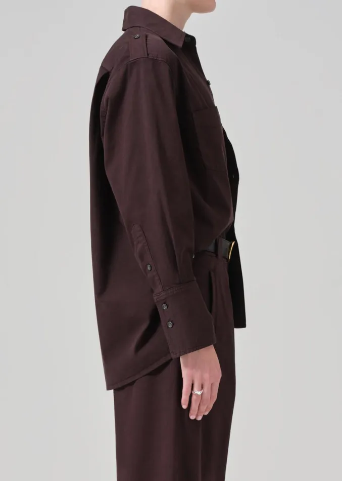 Citizens Of Humanity Ari Shirt In Clove Women Tops