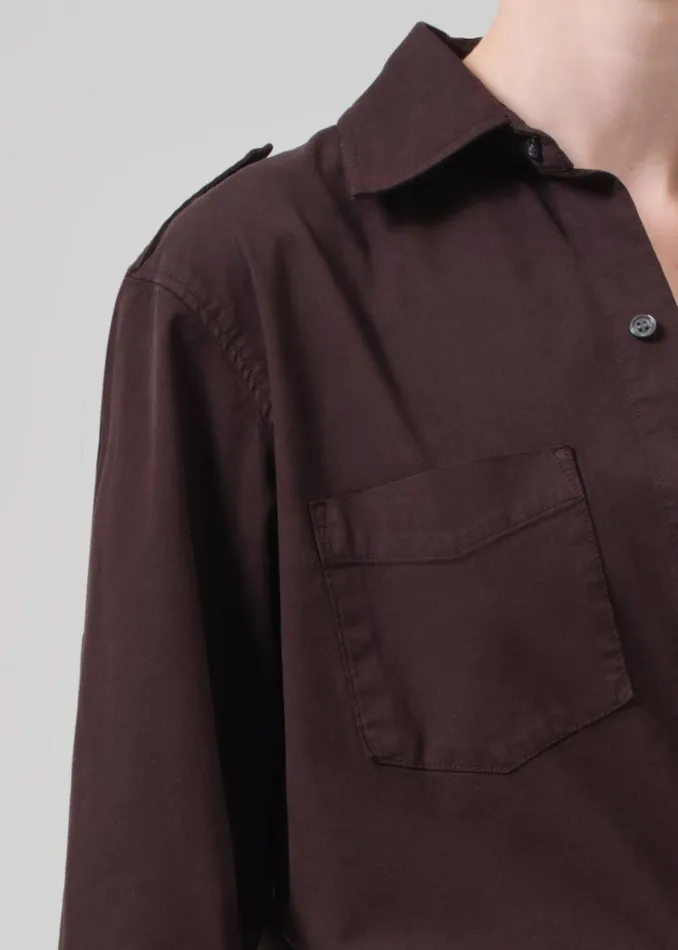 Citizens Of Humanity Ari Shirt In Clove Women Tops