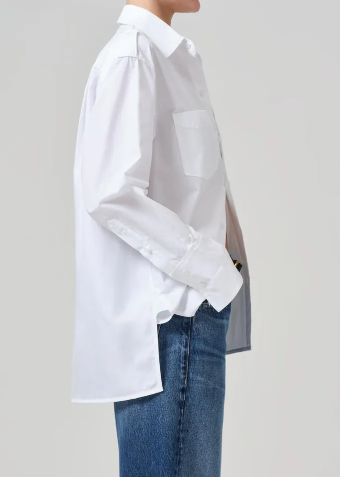 Citizens Of Humanity Ari Shirt In White Women Tops