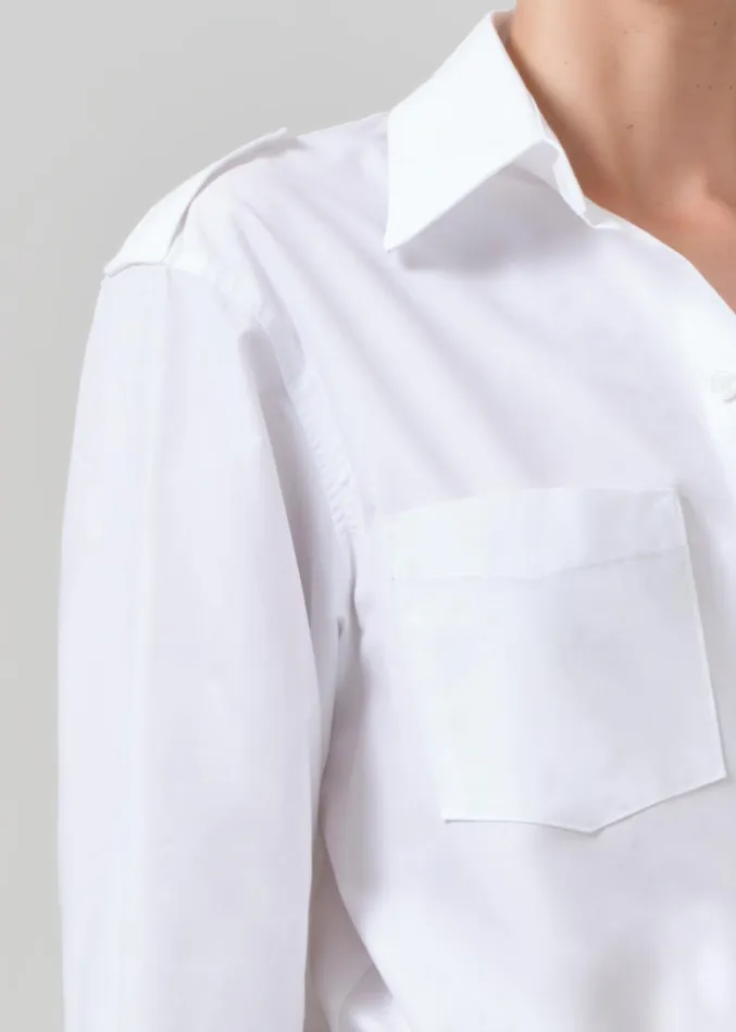 Citizens Of Humanity Ari Shirt In White Women Tops