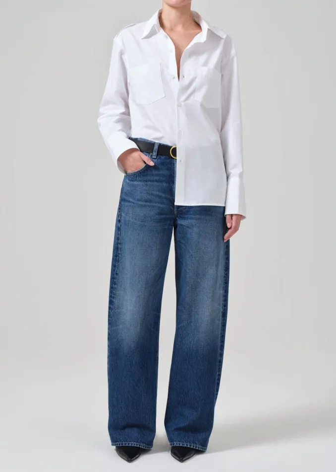 Citizens Of Humanity Ari Shirt In White Women Tops