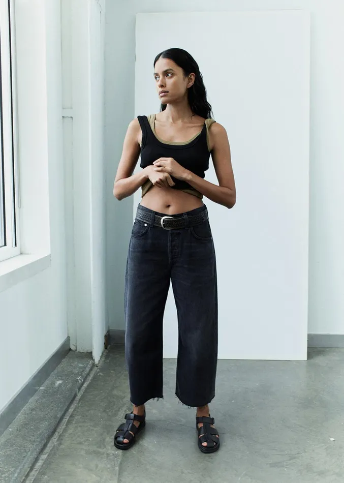 Citizens Of Humanity Ayla Raw Hem Crop In Bronson Women Jeans
