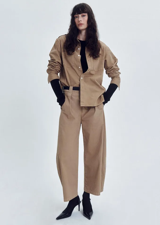 Citizens Of Humanity Cara Cropped Pleated Trouser In Nano Women Pants