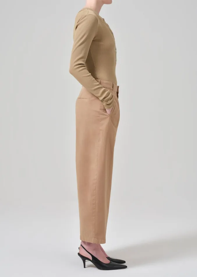 Citizens Of Humanity Cara Cropped Pleated Trouser In Nano Women Pants