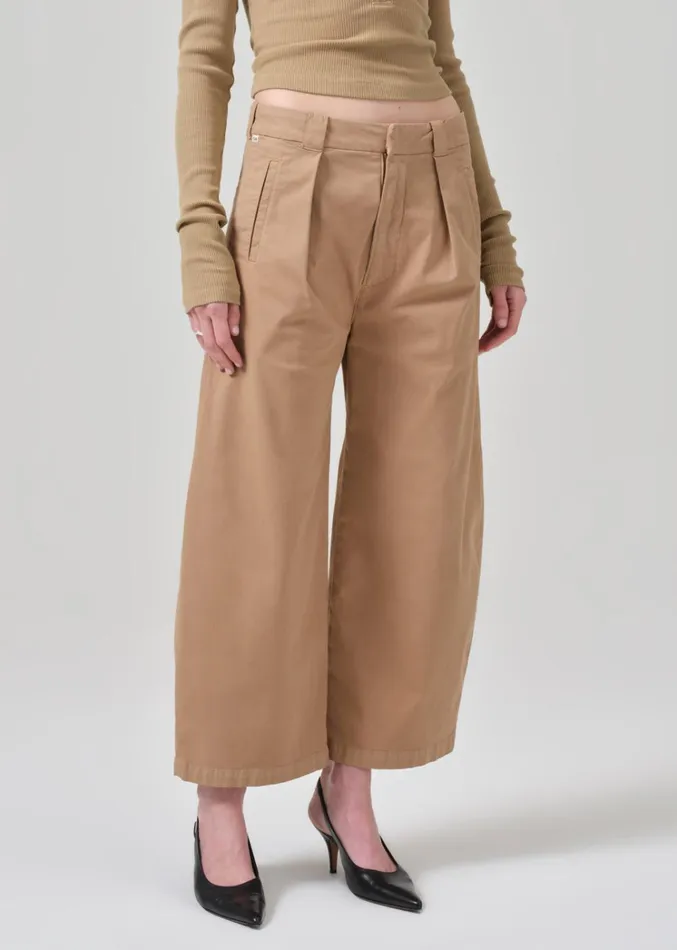 Citizens Of Humanity Cara Cropped Pleated Trouser In Nano Women Pants