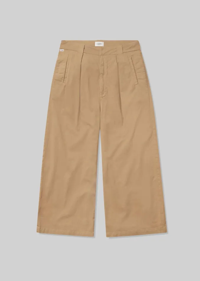 Citizens Of Humanity Cara Cropped Pleated Trouser In Nano Women Pants