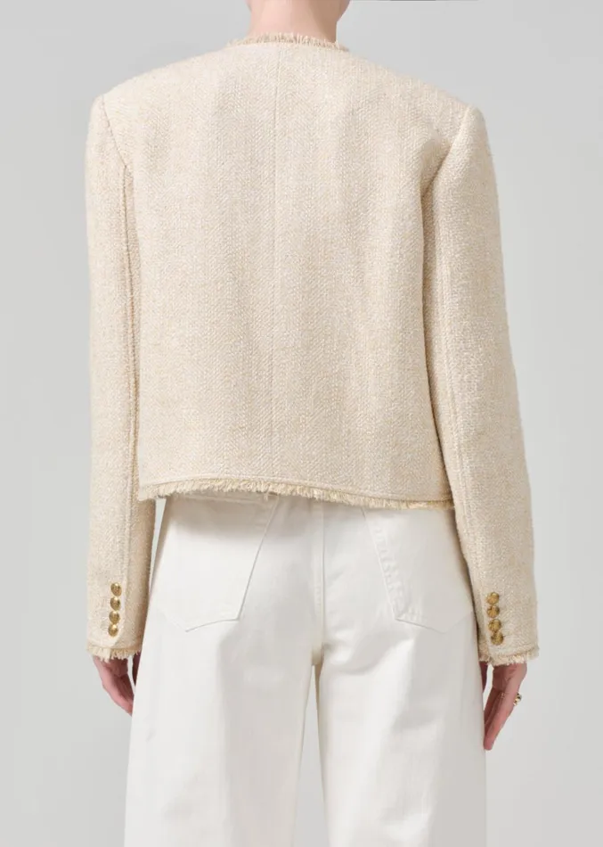 Citizens Of Humanity Elana Jacket In Cream Women Jackets and Coats