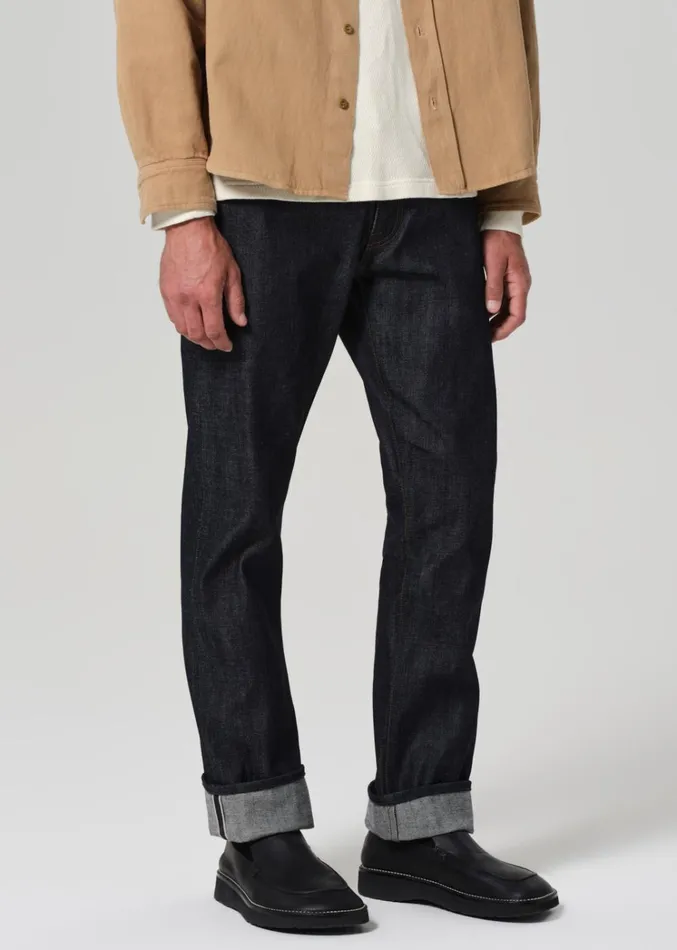 Citizens Of Humanity Elijah Straight Archive In Raw Selvedge Men Jeans
