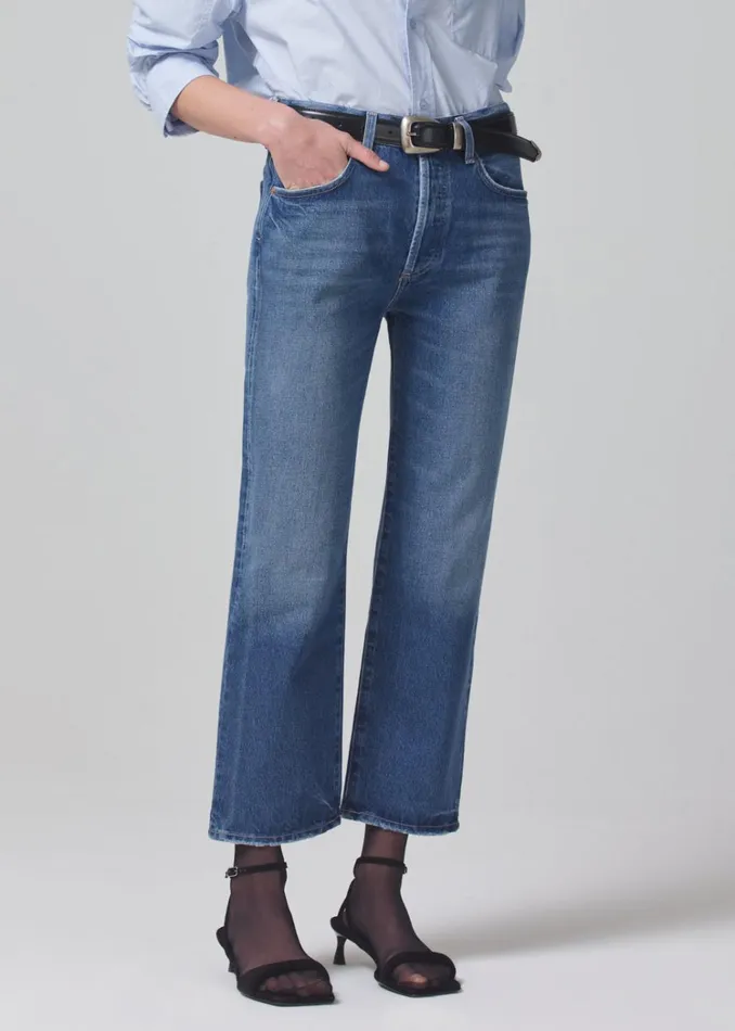 Citizens Of Humanity Emery Crop Relaxed Straight In Oasis Women Jeans